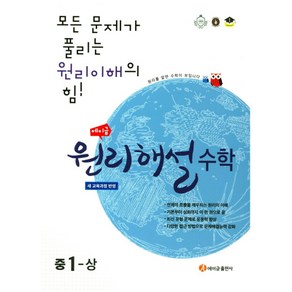 에이급 원리해설 수학 중1(상)(2024):새교육과정  모든 문제가 풀리는 원리이해의 힘!, 수학영역, 중등1학년