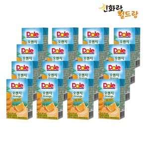 Dole돌 100% 과즙주스 오렌지, 120ml, 16개