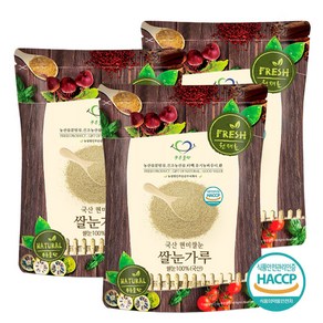 푸른들판 국산 현미 쌀눈 가루 분말 100% 해썹 인증, 3개, 500g