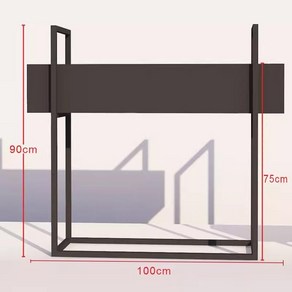 철제 화분 파티션 클래식 플랜트박스 테라스 스크린 인테리어, 블랙 100x28x90 화분 높이 75