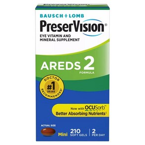 Bausch & Lomb 바슈롬 프리저비젼 AREDS2 포뮬라 루테인 미니 210정 PeseVision, 1개