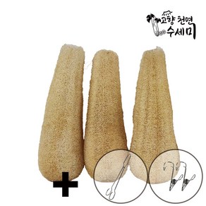 고향 천연 수세미 친환경 루파, 1세트, 3개, 2번(병솔집게키트)