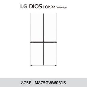 LG 디오스 오브제 냉장고 875L M875GWW031S (화이트/화이트)