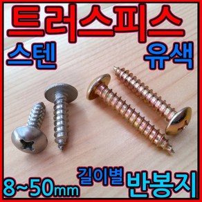 트러스 스텐트러스 머리 태핑 나사 직결 피스 1종 못 스크류, 1-2 스텐트러스, 4*50mm-150개(반봉지), 1개