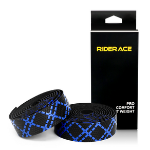 자전거핸들테이프 RIDERACE 자전거 핸들 바 테이프 실리콘 미끄럼 방지 도로 사이클링 랩 스트랩 편안한 균형 엔드 플러그, [02] 네이비 블루, 1개