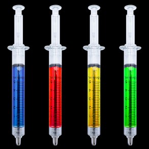 주사기 볼펜 4색 귀여운 캐릭터 잘써지는 필기감좋은 부드러운 학원 교회 선물용 판촉용 펜, 2-5. 주사기 형광펜 / 퍼플