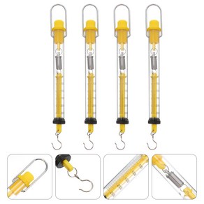휴대용 용수철 스프링 저울 무게측정 2.5KG 투명 원통형 매달림 중력 실습 과학 교재, 용수철저울, 1개
