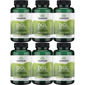 스완슨 DGL 감초 뿌리 추출물 700mg, 90정, 6개