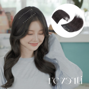 르베르띠 볼륨 헤어피스 6x10cm 루나 2피스 인모 100, 1개, 자연블랙
