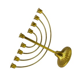 Hanukkah 7/9 헤드 캔들 홀더 출생 장식 장식 빈티지 아이언 컬럼 캔들 스탠드, B