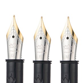 Jinhao 만년필 교체 금속 EF/F/M 82 88 95 100 미니 펜 학교 사무용품 5 펜촉 3 개, [02] 3pcs M, [01] gold