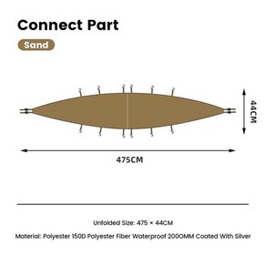 MOBI GARDEN 캠핑 쉴터 햇빛가리개 타프 캐노피 파빌리온 텐트 글램핑 방수 리빙쉘터, Connect Pat