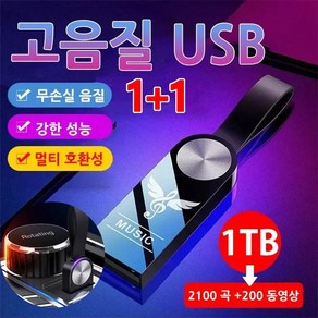 [1/1+1]차량용 고음질 USB 유에스비 차량용 usb음악 고음질 노래, (1개)USB(어댑터&나무 상자)