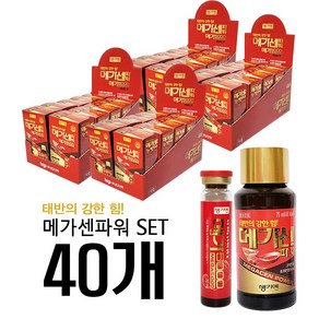 생기엔 메가센파워 메가 세트 돈태반 병음료 혼합음료 고카페인, 95ml, 40개