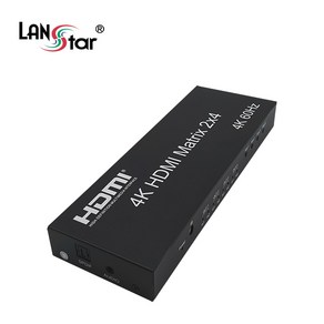 LANsta LS-HMS204N 2x4 HDMI 매트릭스 스위치 선택분배기 4K 60Hz, 1개