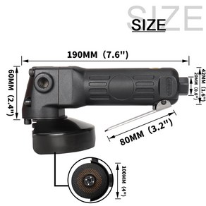 에어툴 고속 에어 그라인더 금속 목공 절단 연마 다용도 공압 공구 4 인치 앵글