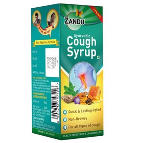 Zandu Ayuvedic Cough Syup  Non-Dowsy 100 ml Syup, 1개, 100ml