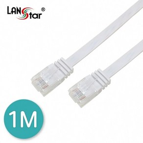 UTP 평면 랜케이블 CAT6 1M 화이트 10855, 1개