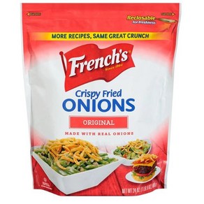 Fench's Oiginal Cispy Fied Onions 24 oz - One 프렌치 오리지널 크리스피 프라이드 양파 24온스 - 샐러드 감자 치킨 버거 녹두, 680g, 1개