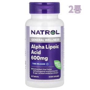 Natol 알파리포산 지속 방출 600mg 45정 2통, 2개