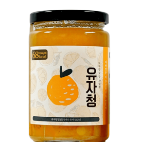 50g당 32칼로리 티바인 고흥 저당 알룰로스 유자청 수제 유자차 450g 1병 과일청, 1개, 1개