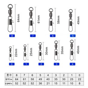 퀵스냅 인터락 볼베어링 도래 쭈꾸미낚시 문어낚시 두족류낚시 C타입, 10개