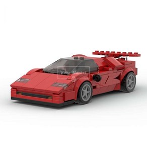 호환블럭 스피드챔피언 Lamboghini Countach 람보르기니 카운타크 MOC-40934 창작 신제품, 1개