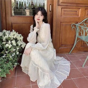 RIMIGO 여성용 긴소매 플라워 프린트 드레스