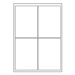 오피스라벨 A4 라벨지 4칸(2x2) 100매 흰색 물류관리용라벨 스티커라벨 A4라벨 폼텍 규격 라벨용지 라벨지