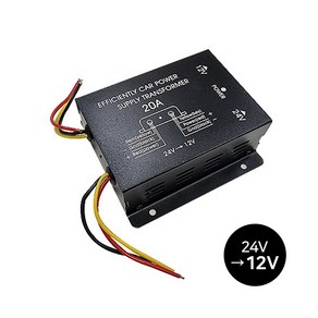 차량용 DC컨버터 20A DC24V-DC12V 배터리 전압 다운 컨버터, 1개