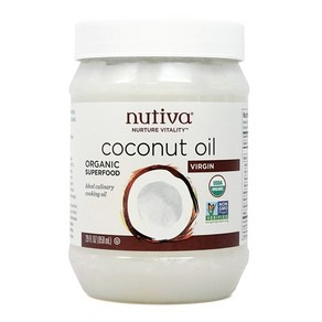 Nutiva 유기농 버진 코코넛 오일 858 ml, 858ml, 2개