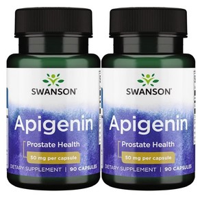 Swanson Apigenin Postate Health Supplements 스완슨 아피제닌 50mg 90정 2팩, 2개