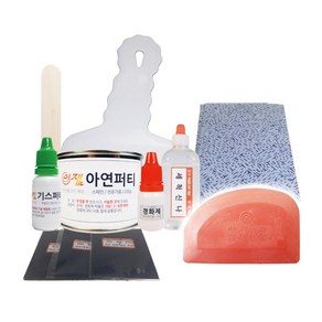 이젠몰 [이젠몰] 아연퍼티 200g / 경화제 포함 도장전문가용 스페인산 자동차 보수 도장 DIY 우수한 작업성 연마성 알루미늄 아연 강판 모든 재질 사용 가능 전문가용 고무헤라 반달형 하드스틱 더벙커 /이젠 카페인트/스프레이