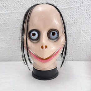 모모 귀신 할로윈 가면 코스프레 파티 공포 마스크 코스튬 무서운 얼굴 분장 할로윈데이, 단품, 1개