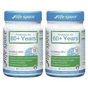 라이프스페이스 프로바이오틱 300억 유산균 Fo 60+ 실버 시니어 60캡슐 2개 (호주) Life Space Pobiotic Fo 60+ Yeas, 60정