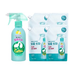 온더바디 코튼풋 발을씻자 풋샴푸 레몬 385ml 1개 + 리필 500ml 4개