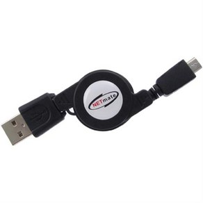 NETmate USB/마이크로5핀 자동감김 케이블/NMC-UMB08R/스마트폰 충전+데이터전송/휴대용 릴타입/Mico B/갤럭시등 안, 1개