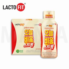 종근당건강 락토핏 락토조이 유산균 요구르트 오늘비움 스트롱 6개입 1박스, 80ml, 6개