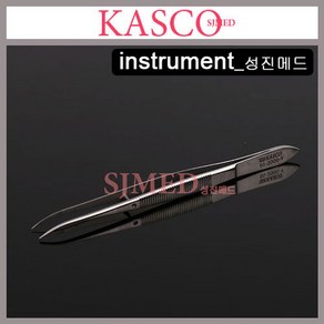 KASCO 안과핀셋 무구 곡(Iis Foceps)10cm 50-2000-1, 1개