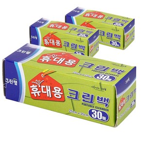 크린랲 휴대용 크린백 30매, 3개