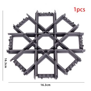 MOC 시티 기차 레일 크로싱 유연한 트랙 포크 직선 곡선 스위치 빌딩 블록 브릭 창의적인 DIY 장난감, B-1pcs, 1개