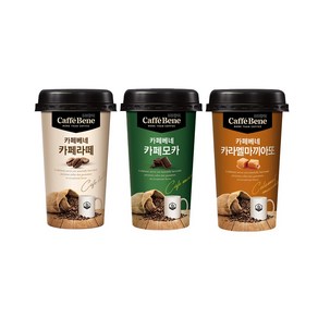 [카페베네] 컵커피 200ml 3종 -카페라떼+카페모카+카라멜마끼아또/각 10개씩, 단품, 1세트