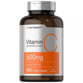 Hobaach Vitamin C 500mg with Bioflavonoids & Rose HIPS 호바흐 비타민C 500mg 위드 바이오 플라보 노이드 & 로즈힙 500정, 1개