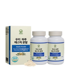 휴나인 그리스산 WE하루 매스틱 분말 가루 190g, 2개