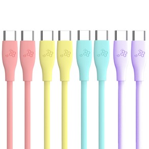 아이엔조이 60W 마카롱 PD C to C 타입 고속 충전 케이블 30cm, 민트(60W C to C), 1개