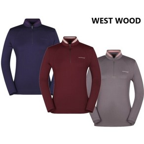 웨스트우드 WESTWOOD 절개라인으로 심플하면서 여성스러운 겨울 배색 포인트 집업티셔츠 WM4WCTS316