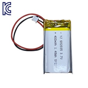 YJ 리튬폴리머배터리 KC인증 충전지 YJ602035 400mAh 리튬폴리머, 1개, 1개입