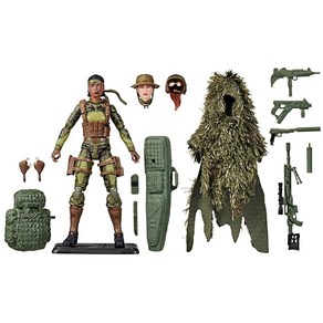 G.I. Joe Classified 시리즈 60주년 기념 액션 마린 - 스나이퍼 수집용 15.2cm(6인치) 액션 피규어 길리 수트 및 액세서리 19개 포함, G.I. Joe Classified 시리즈 60주년 기