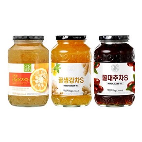 초록원 참꿀유자차 +꿀생강차S +꿀대추차S (3kg), 3kg, 1개