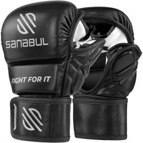 사나불 에센셜 7온스 MMA 글러브 남녀 무술 스파링 트레이닝 하이브리드 킥복싱, Black/Silve, Small/Medium, 1개